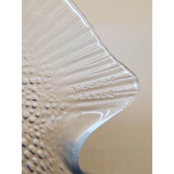 Arcoroc Clear Glass "Poisson" Fish Dinner 10” x 8” Plates Set of 4 - Picture 4 of 4